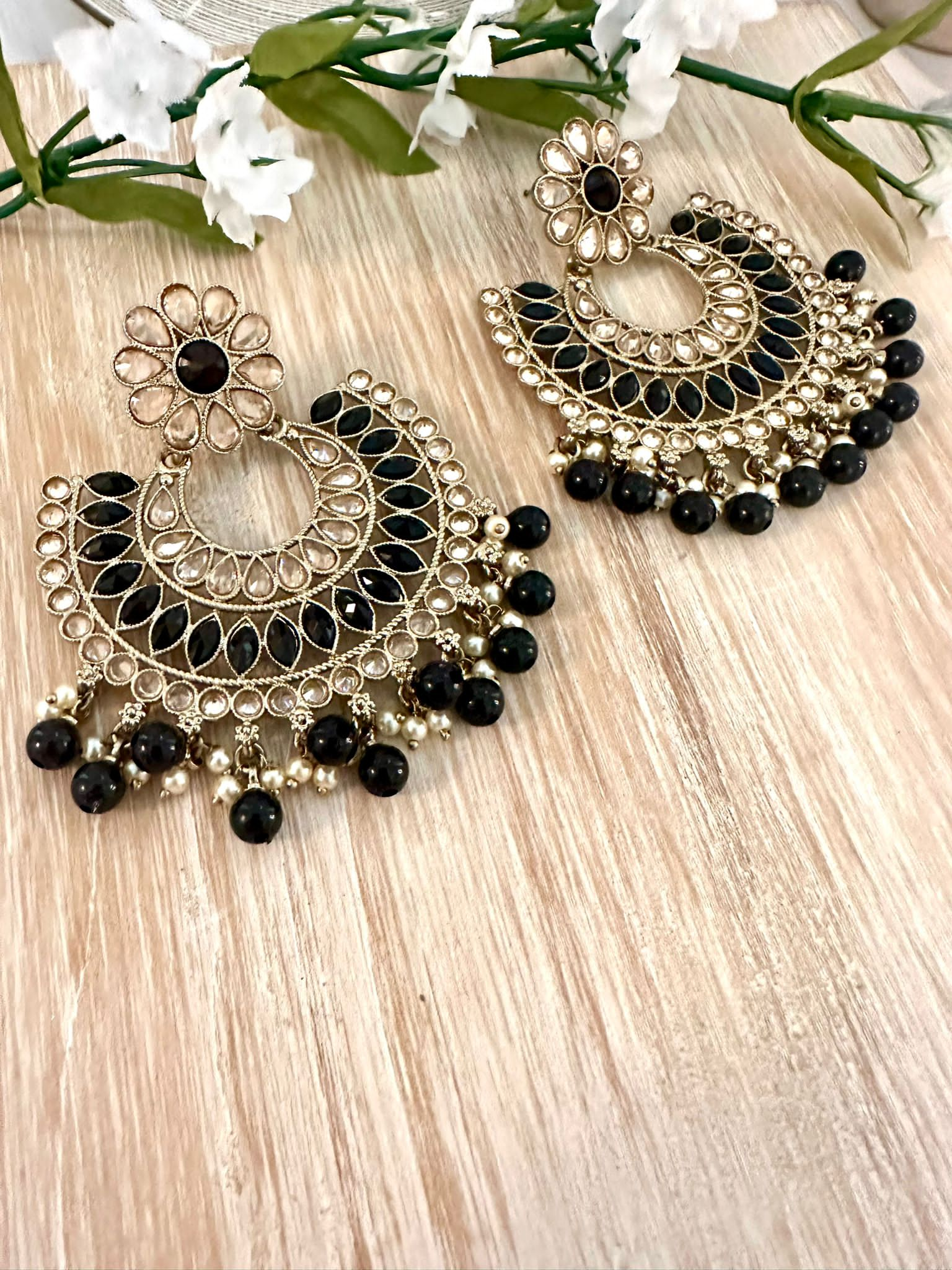 Gulzar- Round polki earrings